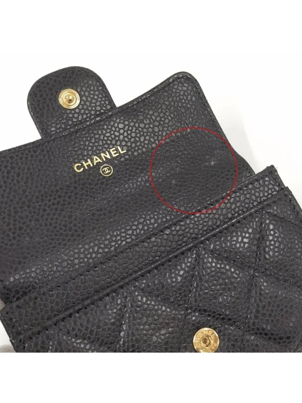 Chanel Quilted Classic Flap Card Case Leather Black
